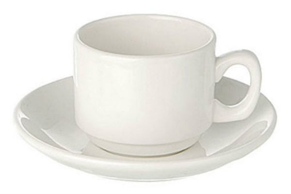 Coffee Cup Espresso Plain White (packs of 10)