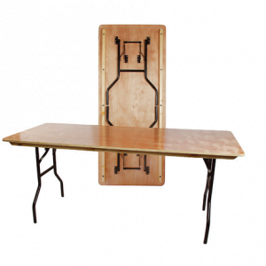 Trestle Table 6' x 2' 6" Wooden Top