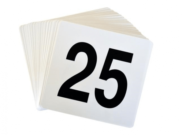 Table Numbers (Pack of 25)