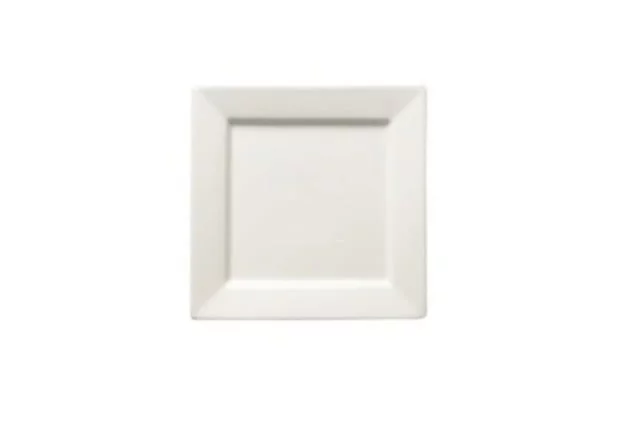 Side Plate 6.5" Square Plain White (packs of 10)