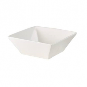 Dessert Bowl 6" Square Plain White (packs of 10)