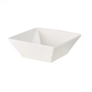 Dessert Bowl 6" Square Plain White (packs of 10)