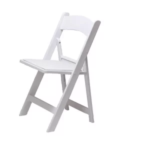 White Resin Folding Chair
